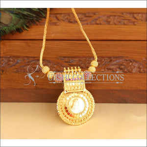 Kerala style gold plated Lakshmi necklace M939 - Necklace Set