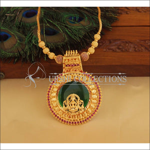 Kerala style gold plated Lakshmi palakka necklace M952 - Necklace Set