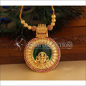 Kerala style gold plated Lakshmi palakka necklace M953 - Necklace Set