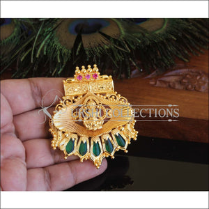 Kerala style Gold plated Lakshmi Palakka Pendant M2370 - Pendant Set