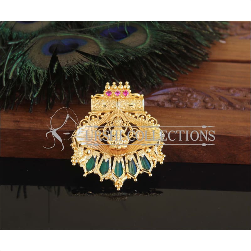 Kerala style Gold plated Lakshmi Palakka Pendant M2370 - Pendant Set