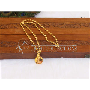 Kerala Style Gold Plated Lakshmi Temple Pendant Chain M2972 - Necklace Set