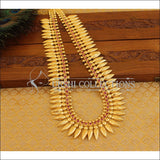 Kerala style gold plated long necklace M1059 - Necklace Set