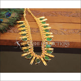 Kerala Style Gold Plated Mango Long Necklace M2401 - Necklace Set