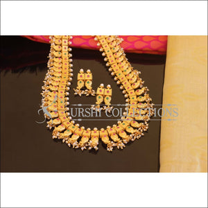 Kerala style Gold plated Mango Necklace Set M2385 - Necklace Set