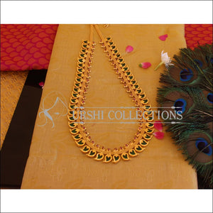 Kerala Style Gold Plated Mango Palakka Long Necklace M2144 - Set