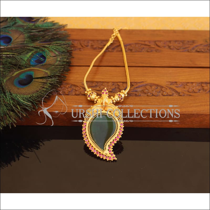 Kerala style Gold plated Mango Palakka Necklace M2231 - Set