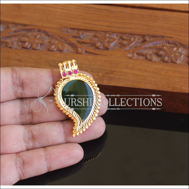 Kerala style Gold plated Mango Palakka Pendant M2171 - Set