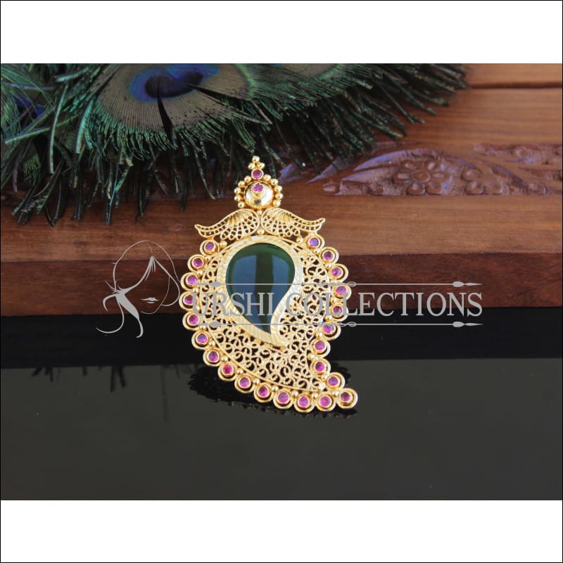 Kerala style Gold plated Mango Palakka Pendant M2362 - Pendant Set