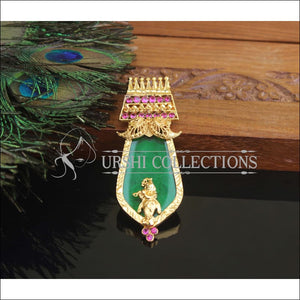 Kerala Style Gold Plated Nagapadam Krishna Palakka Pendant M3013 - Pendant Set