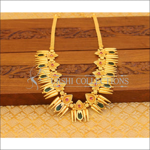 Kerala style gold plated nagapadam necklace M1067 - multy - Necklace Set