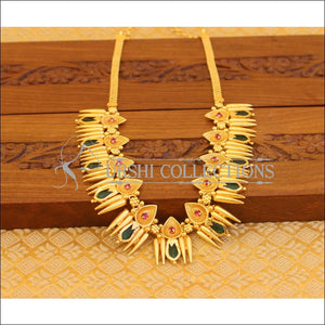 Kerala style gold plated nagapadam necklace M1067 - multy - Necklace Set