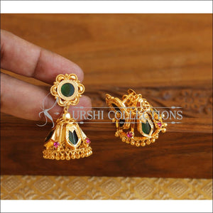 Kerala style Gold plated Nagapadam Palakka earrings M2153