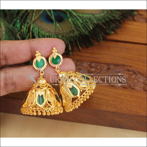 Kerala style Gold plated Nagapadam Palakka earrings M2249