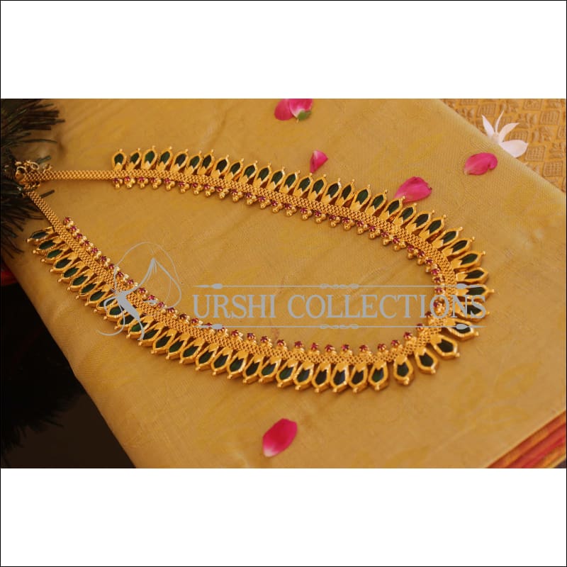 Kerala Style Gold Plated Nagapadam Palakka Long Necklace M2142 - Set