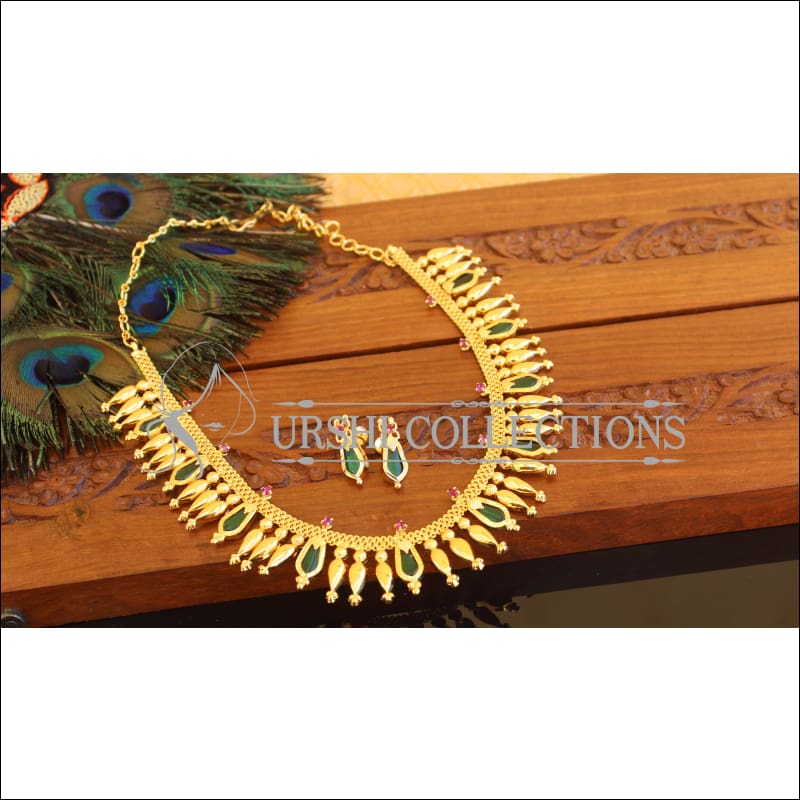 Kerala style Gold plated Nagapadam Palakka Necklace Set M2287