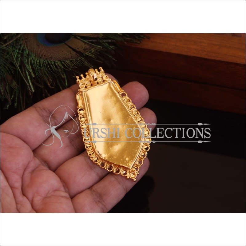 Kerala style Gold plated Nagapadam Palakka Pendant M2379 - Pendant Set