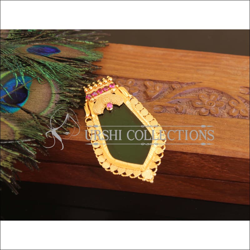 Kerala style Gold plated Nagapadam Palakka Pendant M2379 - Pendant Set