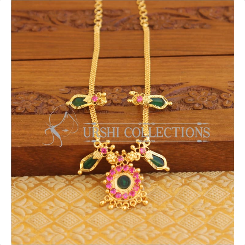 Kerala style gold plated Nagapadem Necklace M1231 - Necklace Set