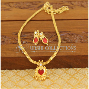 Kerala style gold plated necklace set M932 - Necklace Set