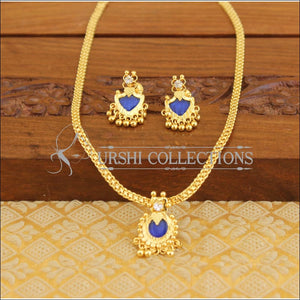 Kerala style gold plated necklace set M934 - Necklace Set