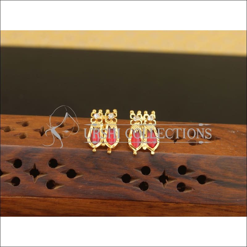 Kerala Style Gold Plated Palakka Earring M2700 - Earrings