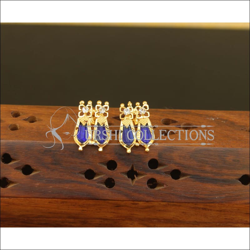 Kerala Style Gold Plated Palakka Earring M2701 - Earrings