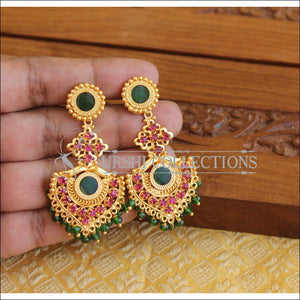 Kerala style Gold plated Palakka earrings M2221