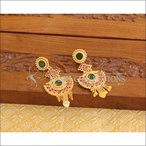 Kerala style Gold plated Palakka earrings M2222