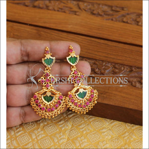 Kerala style Gold plated Palakka earrings M2223