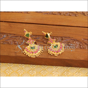 Kerala style Gold plated Palakka earrings M2223