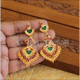 Kerala style Gold plated Palakka earrings M2224