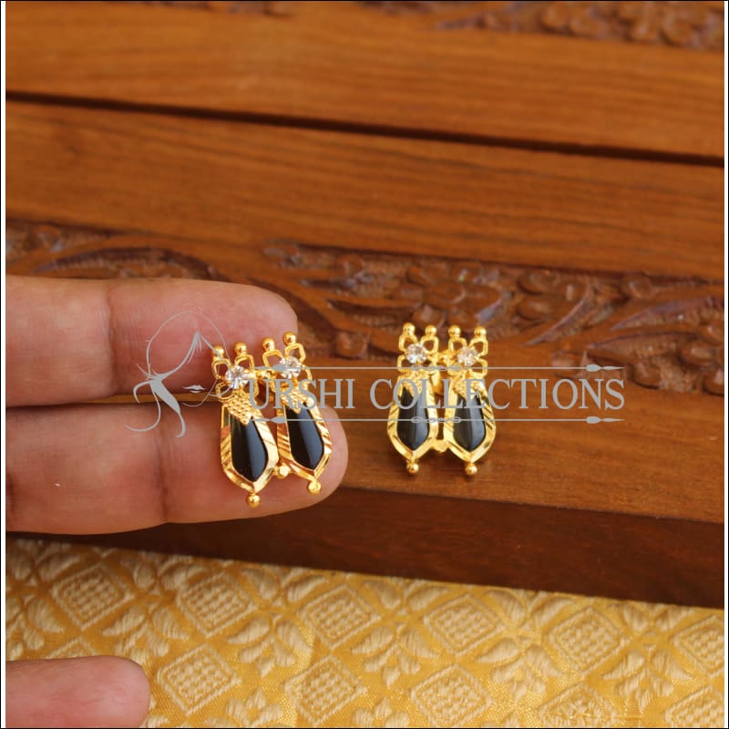 Kerala style Gold plated Palakka earrings M2257