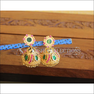 Kerala style Gold plated Palakka earrings M2344