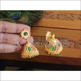 Kerala style Gold plated Palakka earrings M2344