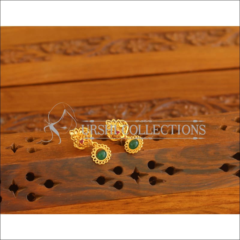 Kerala style Gold plated Palakka earrings M2346