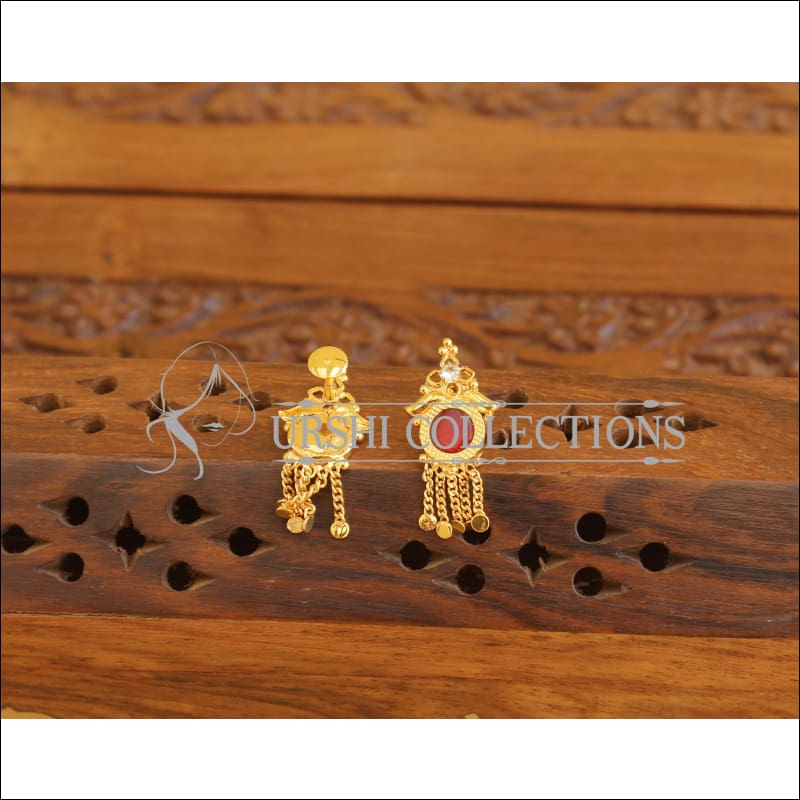 Kerala style Gold plated Palakka earrings M2348