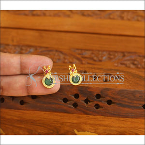 Kerala style Gold plated Palakka earrings M2350