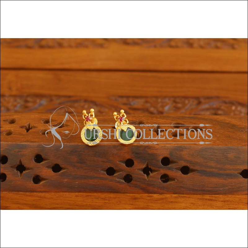 Kerala style Gold plated Palakka earrings M2350