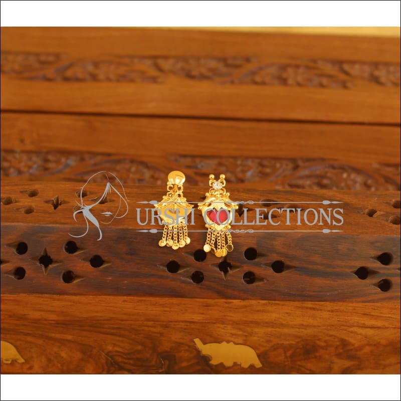 Kerala style Gold plated Palakka earrings M2353