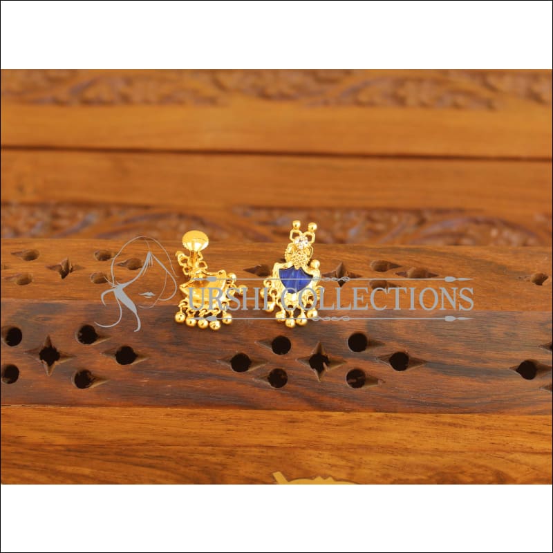 Kerala style Gold plated Palakka earrings M2356