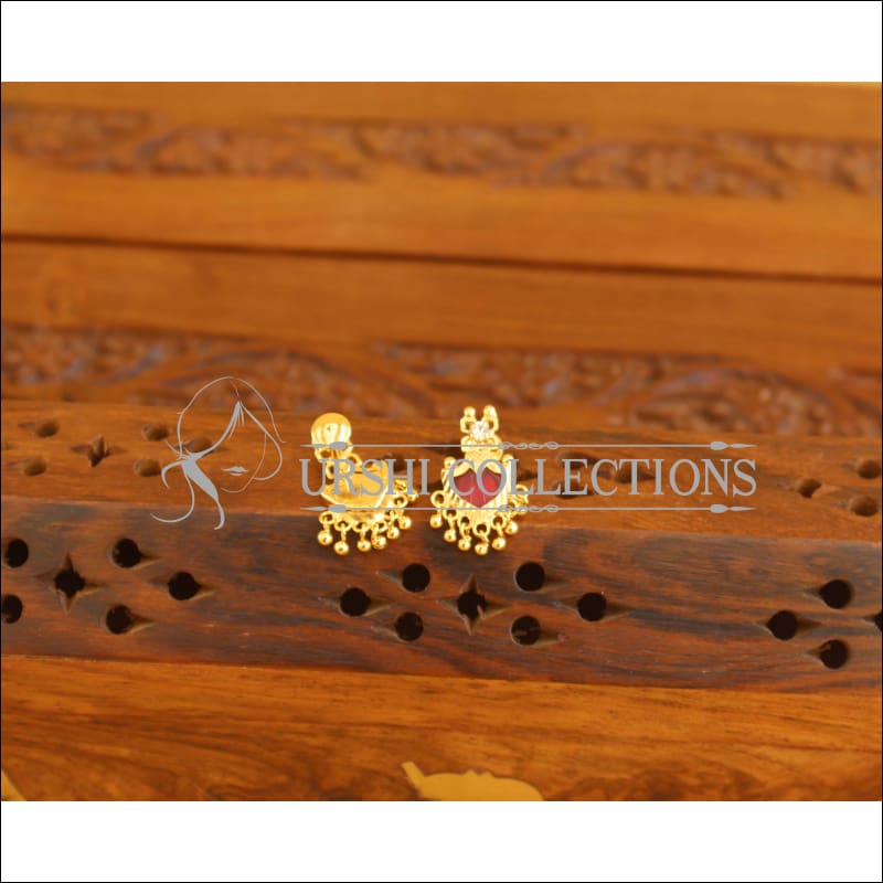 Kerala style Gold plated Palakka earrings M2357