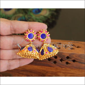 Kerala Style Gold Plated Palakka Earrings M2433 - Earrings
