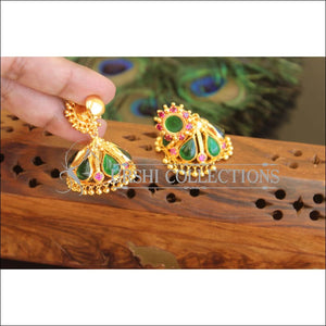 Kerala Style Gold Plated Palakka Earrings M2434 - Earrings