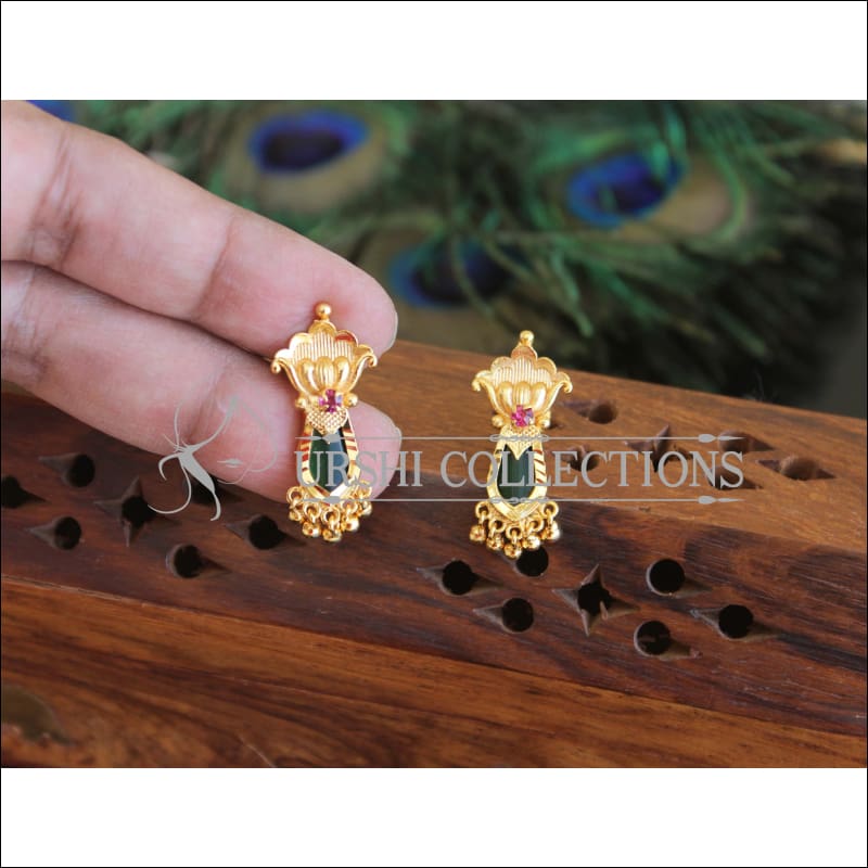 Kerala Style Gold Plated Palakka Earrings M2439 - Earrings