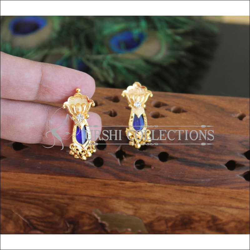 Kerala Style Gold Plated Palakka Earrings M2440 - Earrings
