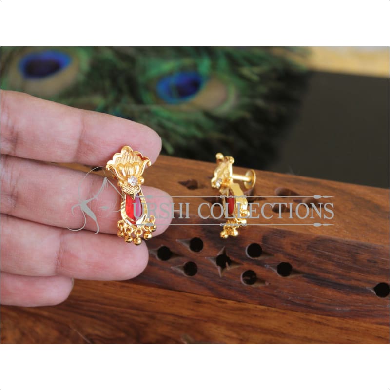 Kerala Style Gold Plated Palakka Earrings M2441 - Earrings