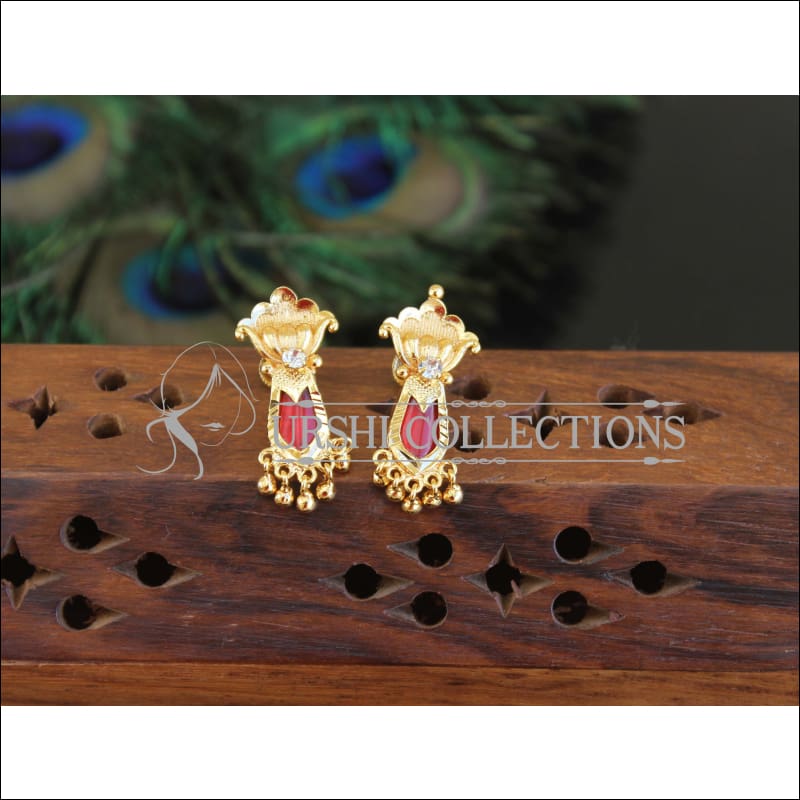 Kerala Style Gold Plated Palakka Earrings M2441 - Earrings