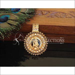 Kerala Style Gold Plated Palakka Krishna Pendant M2392 - Pendant Set