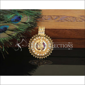 Kerala Style Gold Plated Palakka Krishna Pendant M2393 - Pendant Set